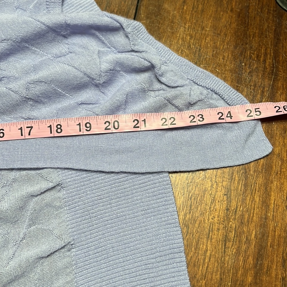 Title Nine Lightweight 100% Washable Wool Lavender Long Sleeve Cardigan Sz M EUC - Picture 8 of 9